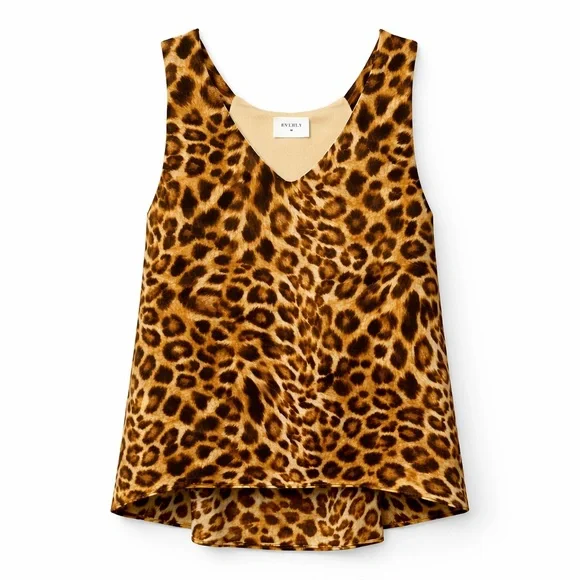 Everly Lined Cheetah/Leopard Print Tank Top (045) - Picture 1 of 8